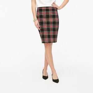 J. Crew Factory Stuart Tarton Plaid Pencil Skirt